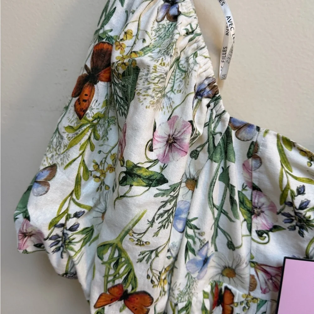 NWT Avec Les Filles Floral Babydoll Dress